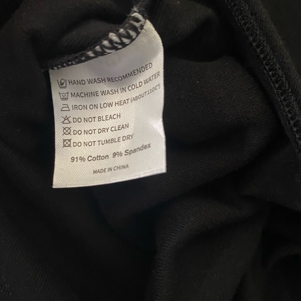 Women's Crew Neck Short Sleeve Bodysuit Size Large Black - Picture 6 of 7